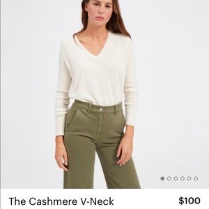 Everlane cashmere v-neck sweater